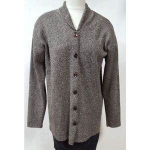 U.S. Sweaters Heather Brown Long Cardigan Sweater Size Large Button Front